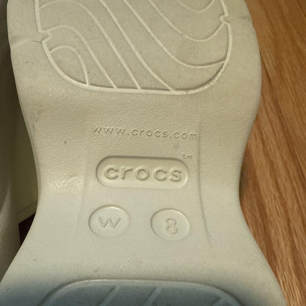 Crocs Skyline Slides Platform Sandals Bone 208182… - image 5